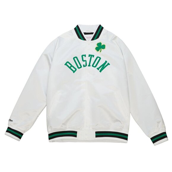 Boston Celtics Jacket Men's Size 2XL IAS Branding White W/Green Logo Lightweight - Picture 1 of 4